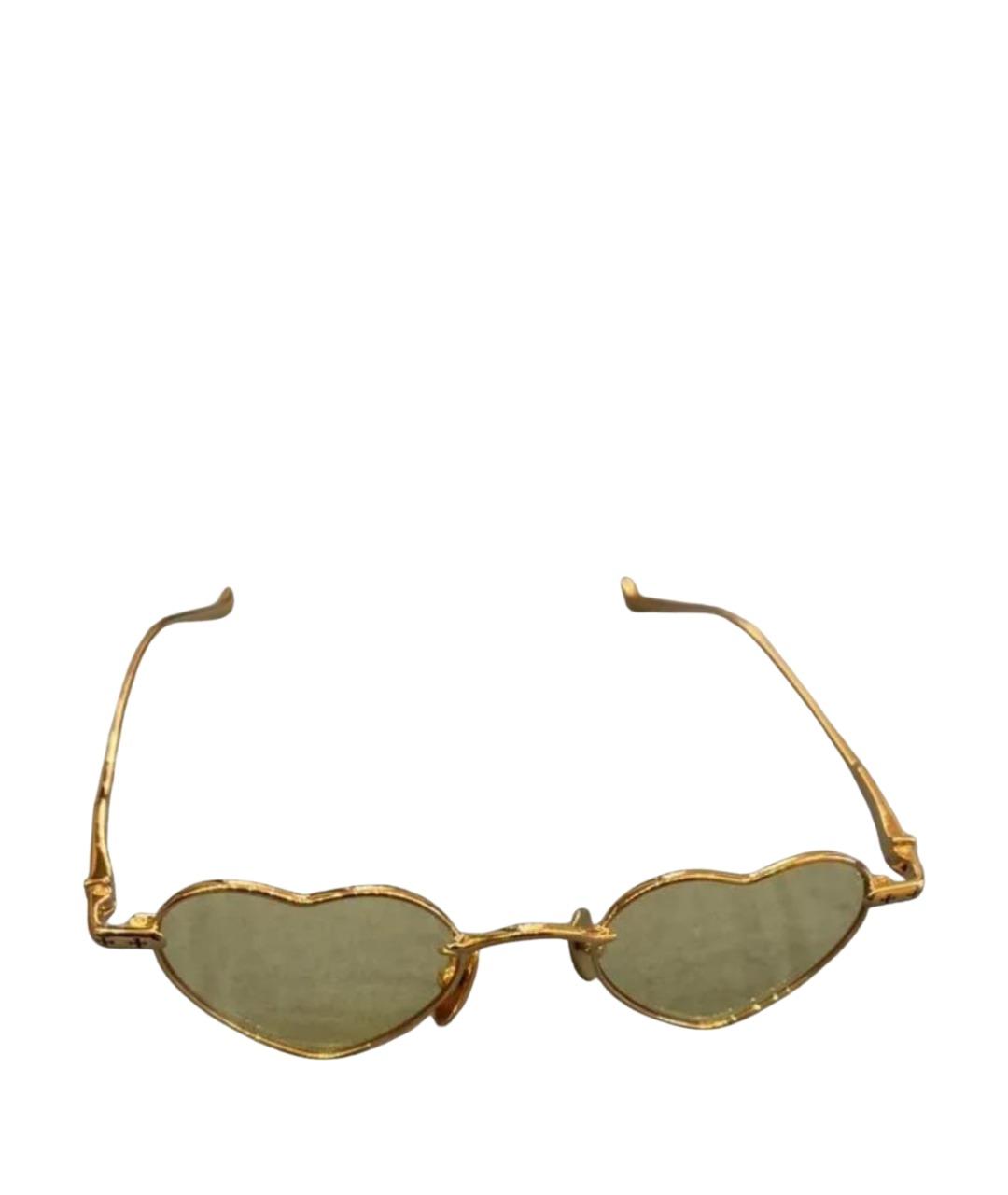 CHROME HEARTS Золотые металлические солнцезащитные очки, фото 1