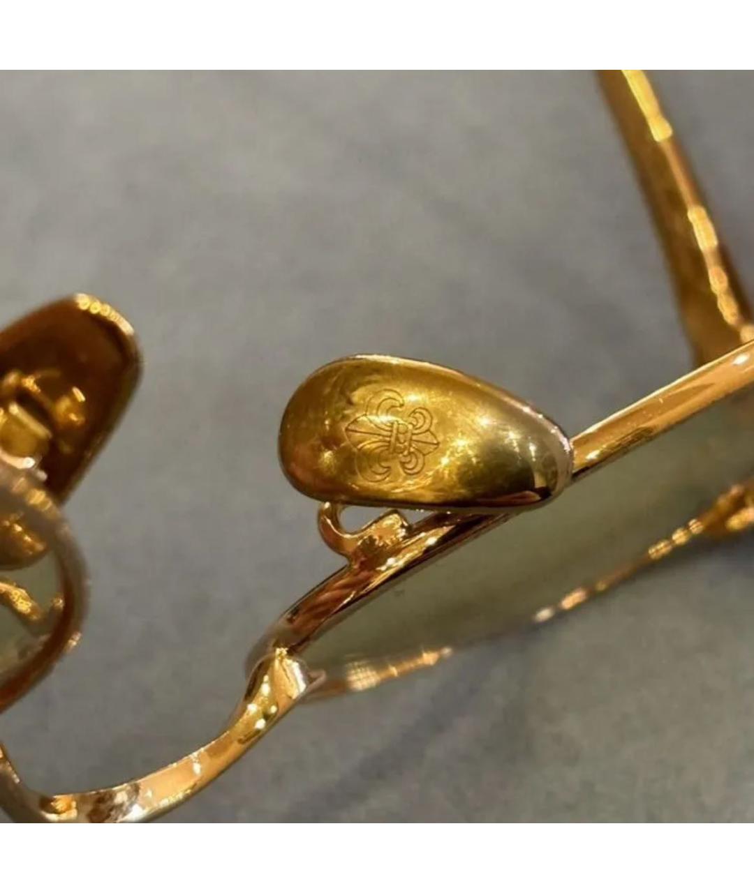 CHROME HEARTS Золотые металлические солнцезащитные очки, фото 4