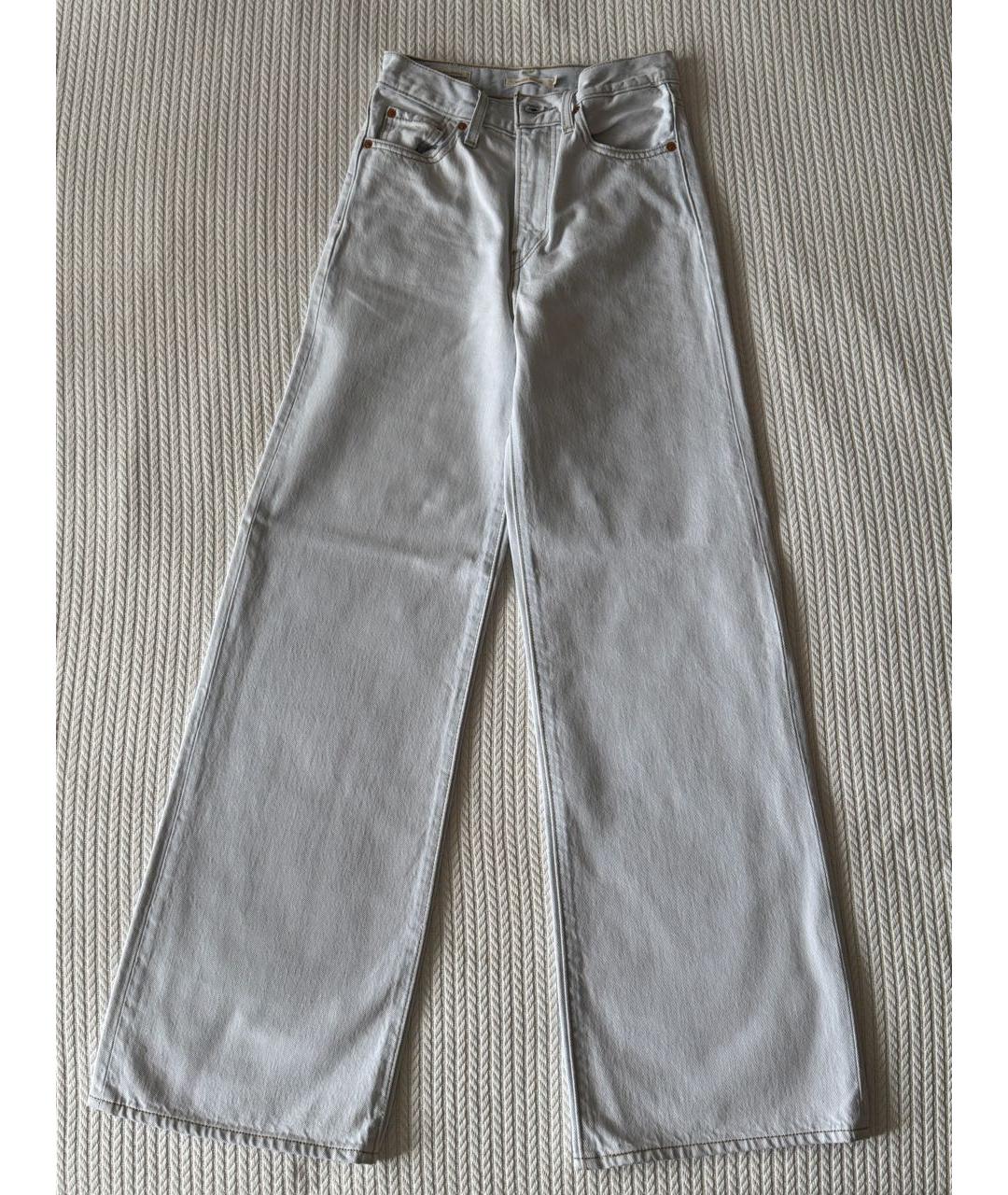 LEVI'S Голубые хлопковые прямые джинсы, фото 6