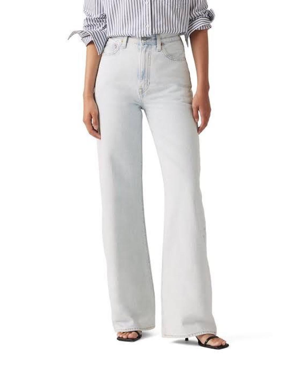 LEVI'S Голубые хлопковые прямые джинсы, фото 5