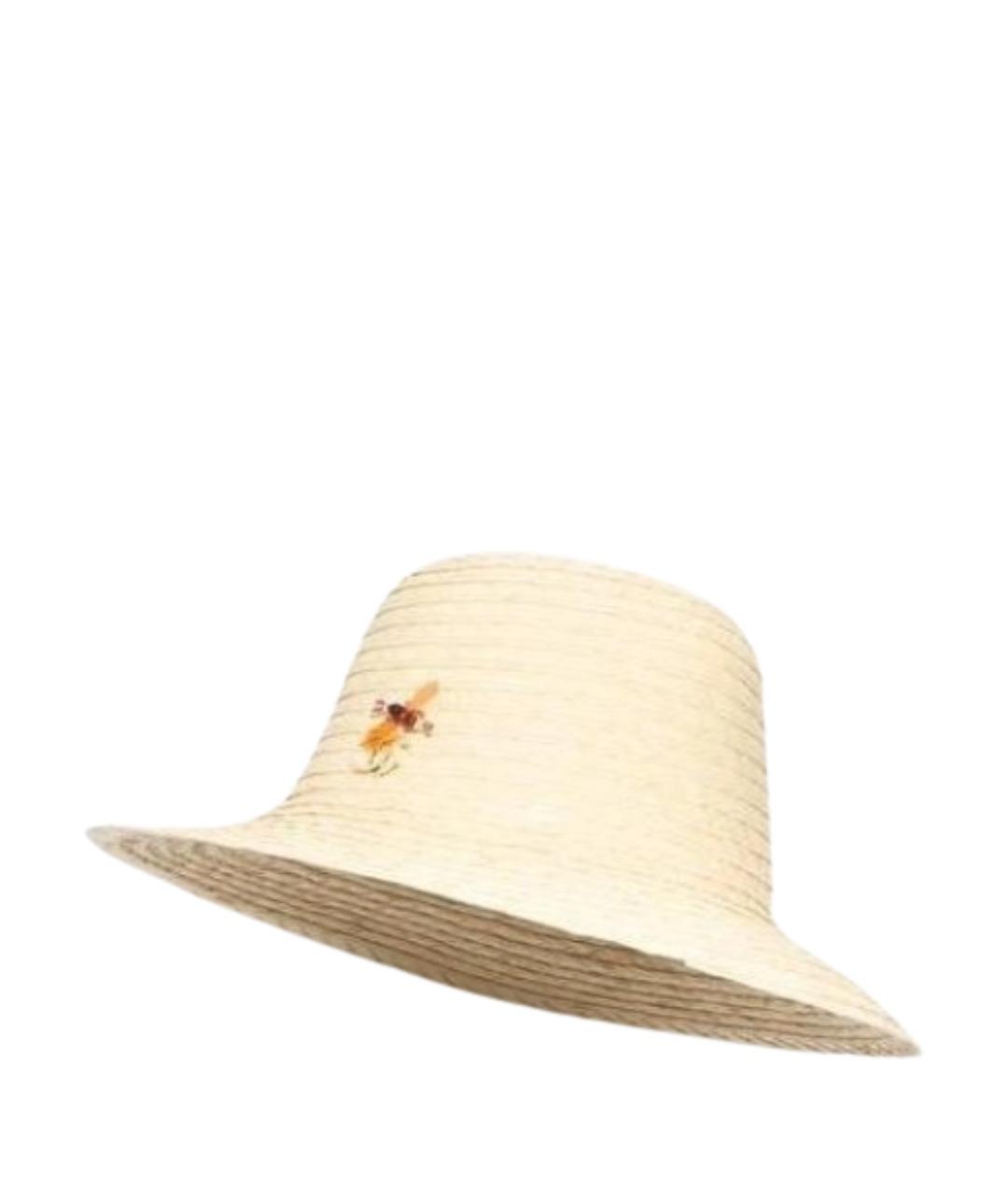 CHANEL Бежевая соломенная шляпа, фото 1