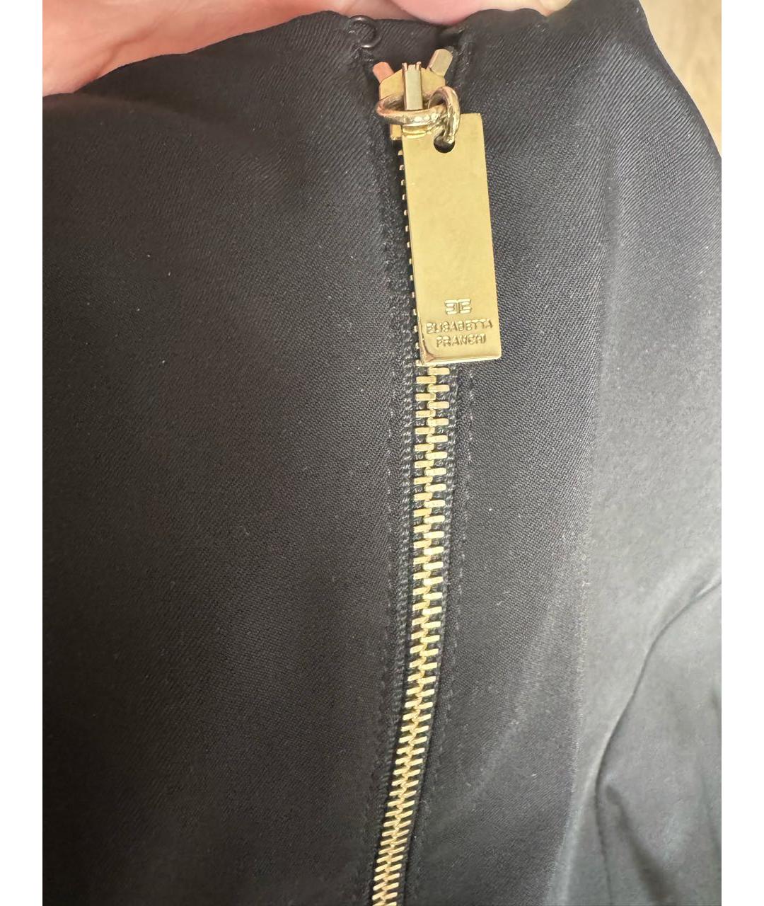 ELISABETTA FRANCHI Черное полиамидовое коктейльное платье, фото 5