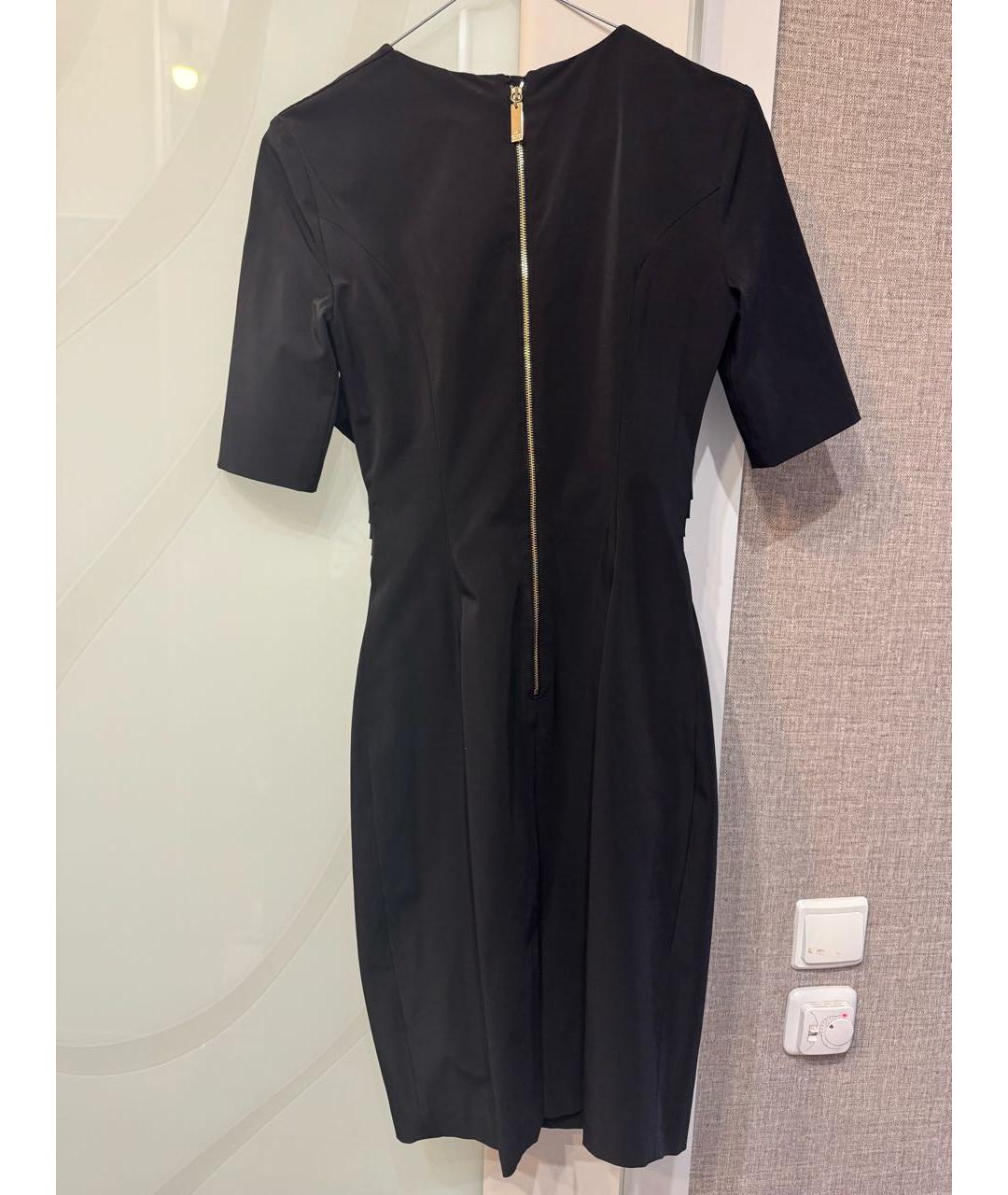 ELISABETTA FRANCHI Черное полиамидовое коктейльное платье, фото 2