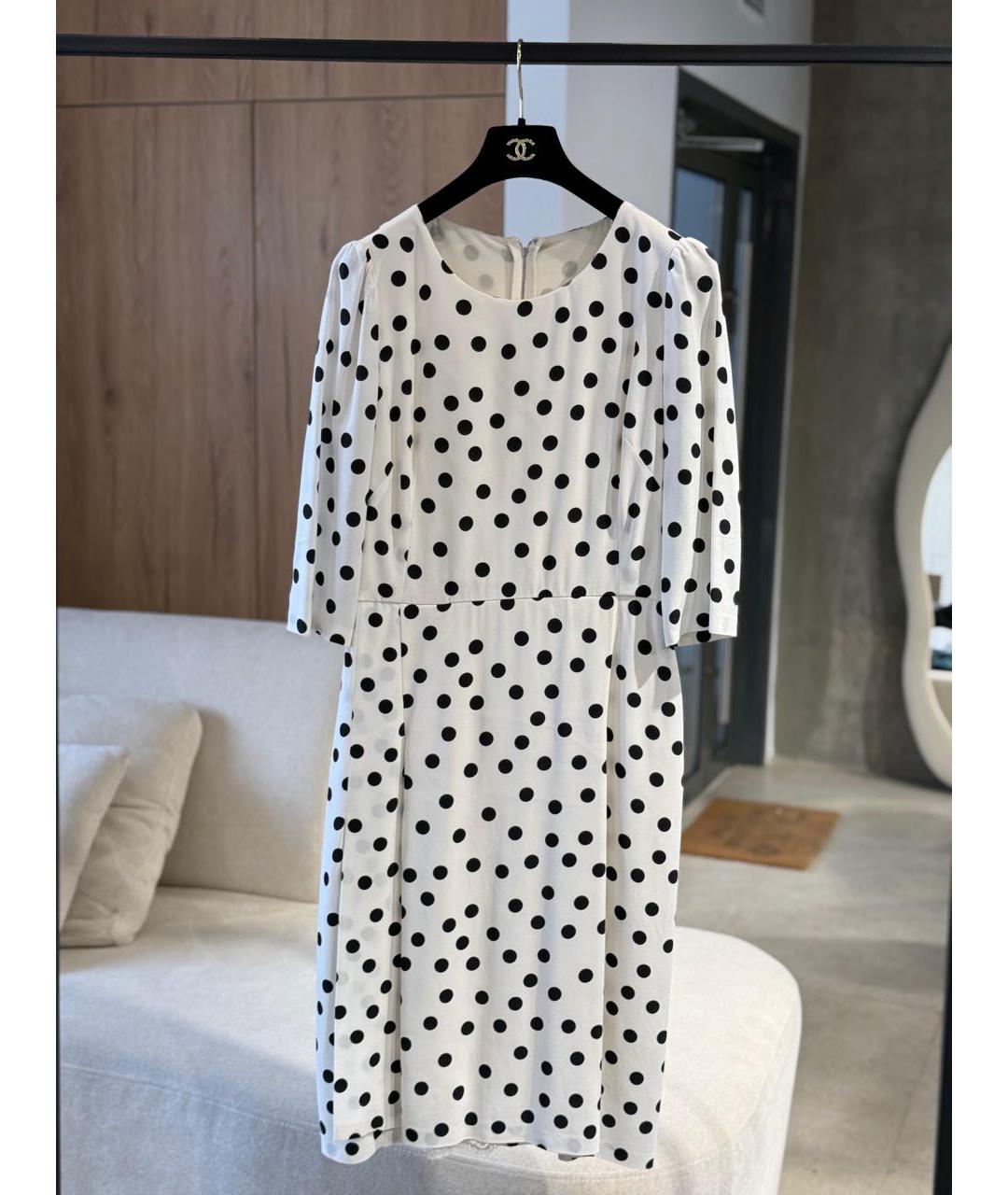 DOLCE&GABBANA Белое коктейльное платье, фото 3