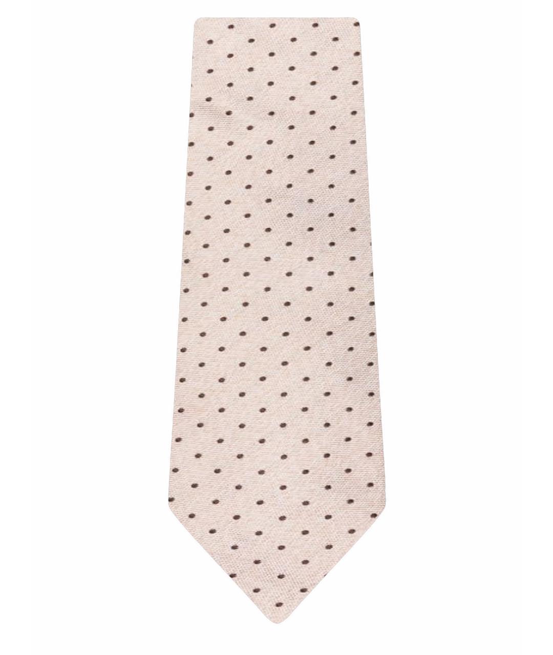 CORNELIANI Бежевый шелковый галстук, фото 1