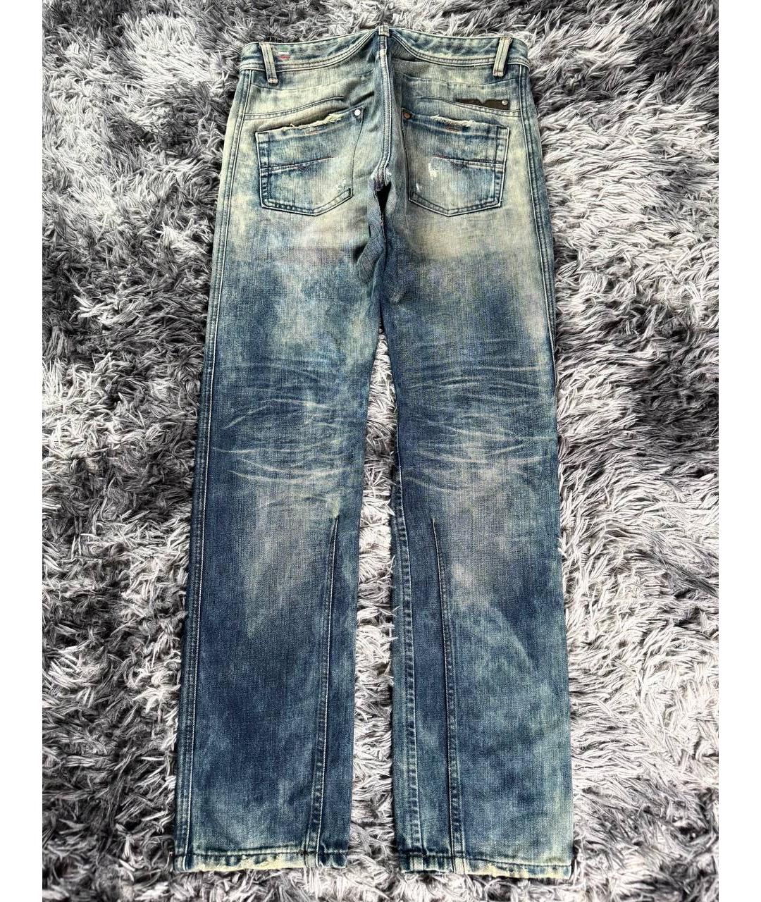 DIESEL Голубые хлопковые джинсы, фото 2