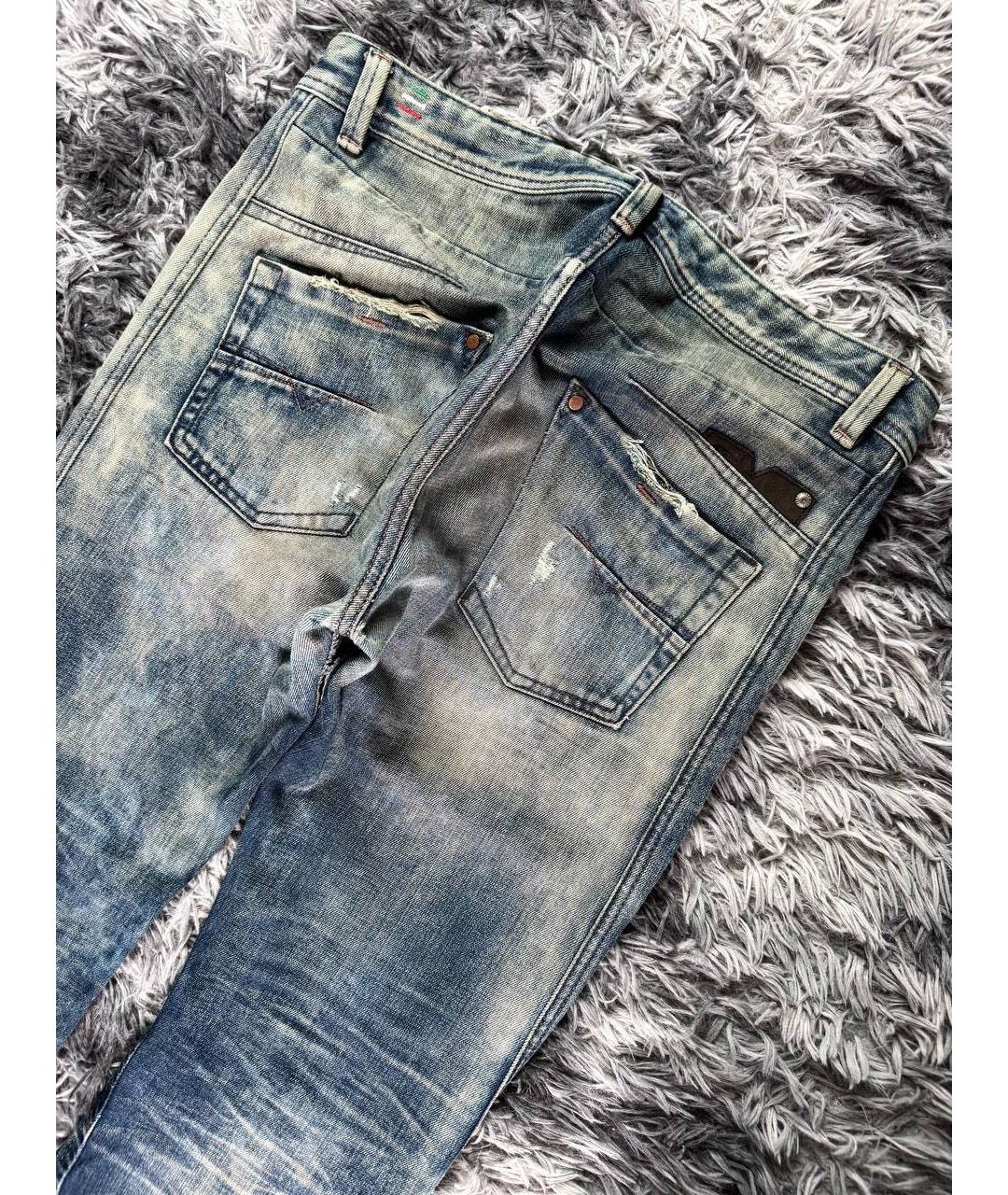 DIESEL Голубые хлопковые джинсы, фото 3