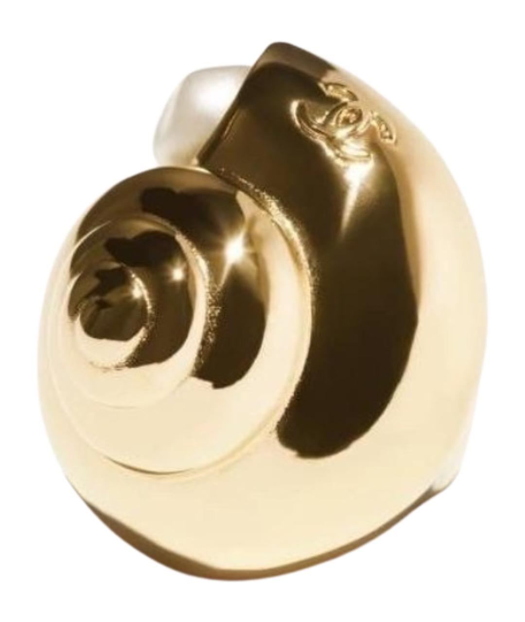 CHANEL Золотое металлическое кольцо, фото 1