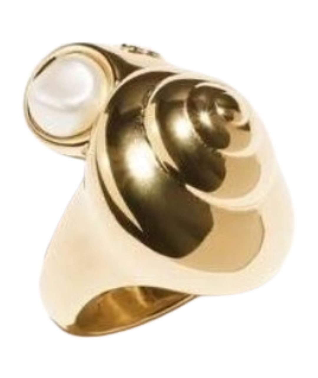 CHANEL Золотое металлическое кольцо, фото 2