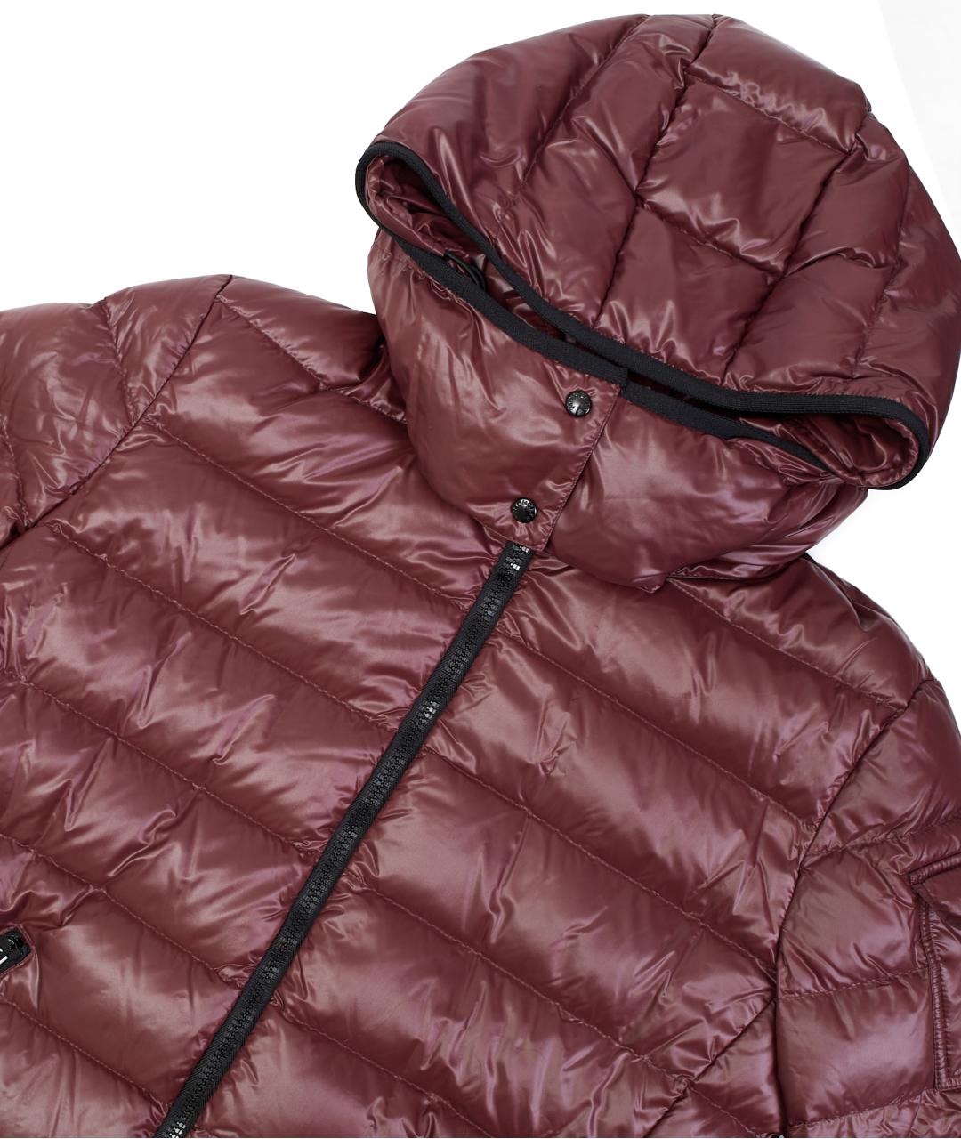 MONCLER Бордовый полиамидовый пуховик, фото 6