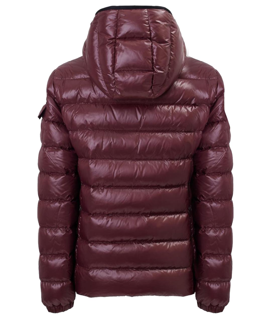 MONCLER Бордовый полиамидовый пуховик, фото 12