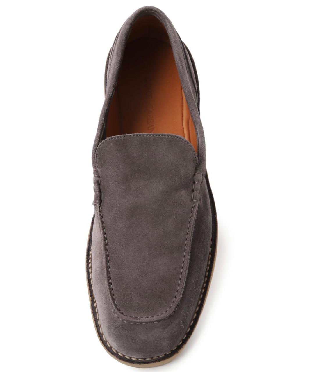 DOLCE&GABBANA Серые замшевые лоферы, фото 3