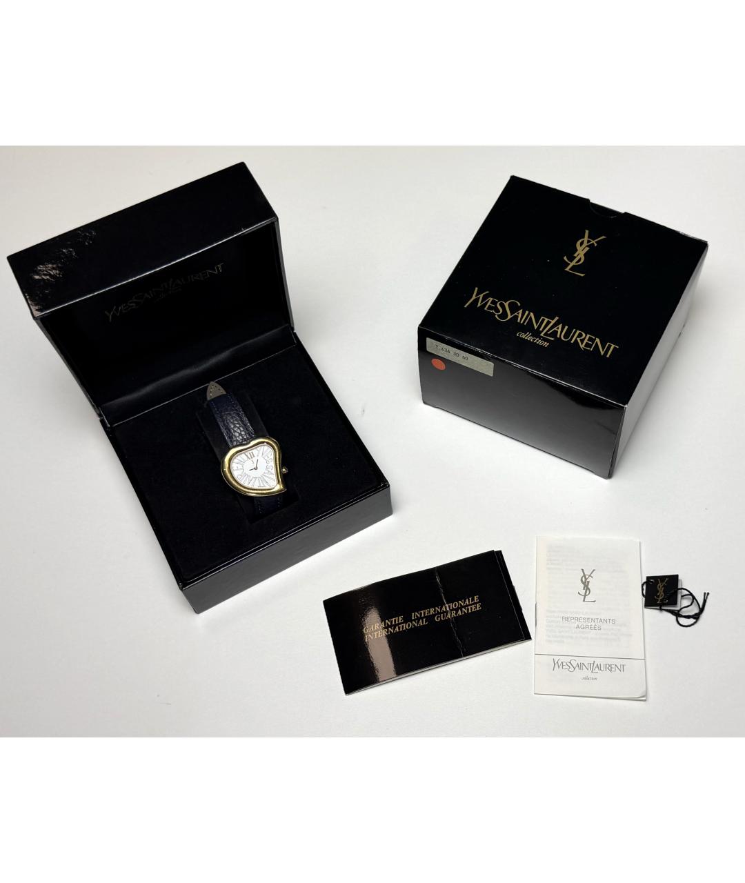 SAINT LAURENT Золотые металлические часы, фото 4