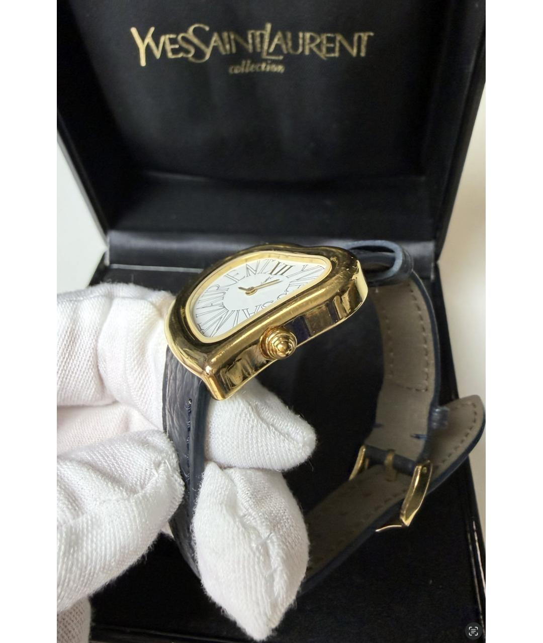 SAINT LAURENT Золотые металлические часы, фото 8