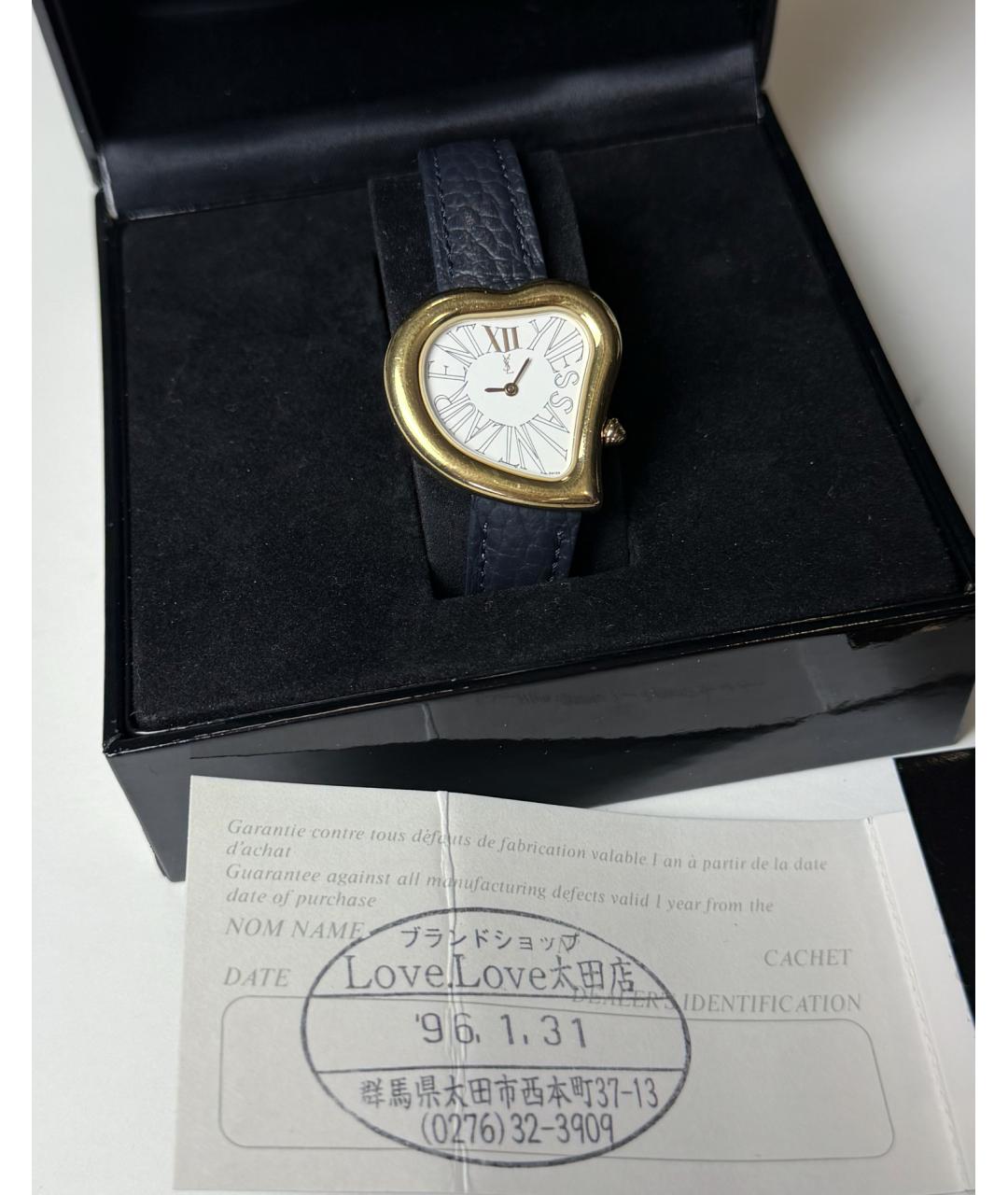 SAINT LAURENT Золотые металлические часы, фото 6