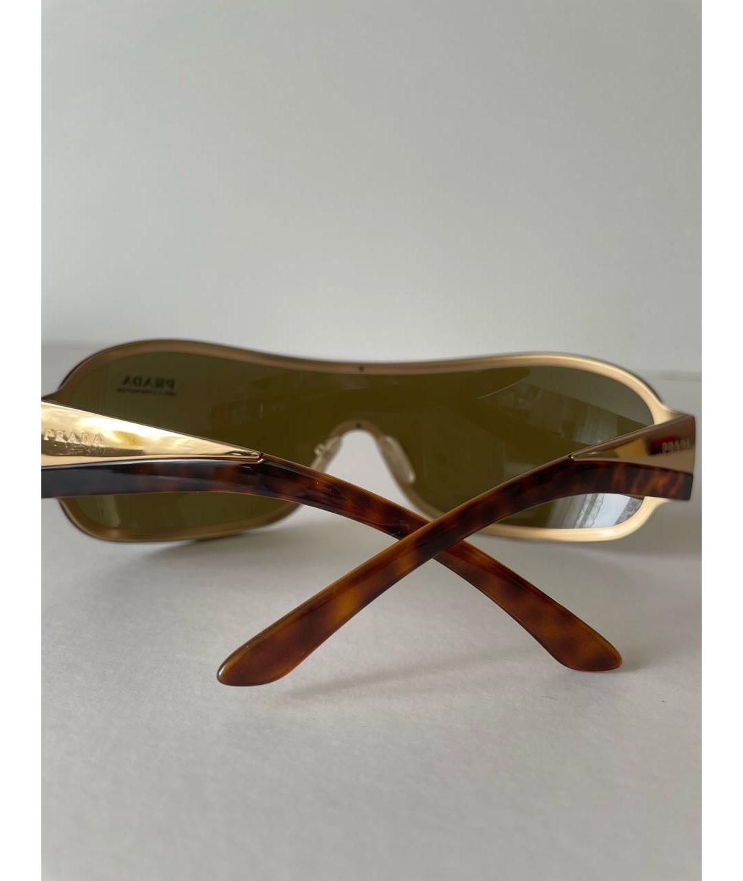 PRADA Коричневые пластиковые солнцезащитные очки, фото 8