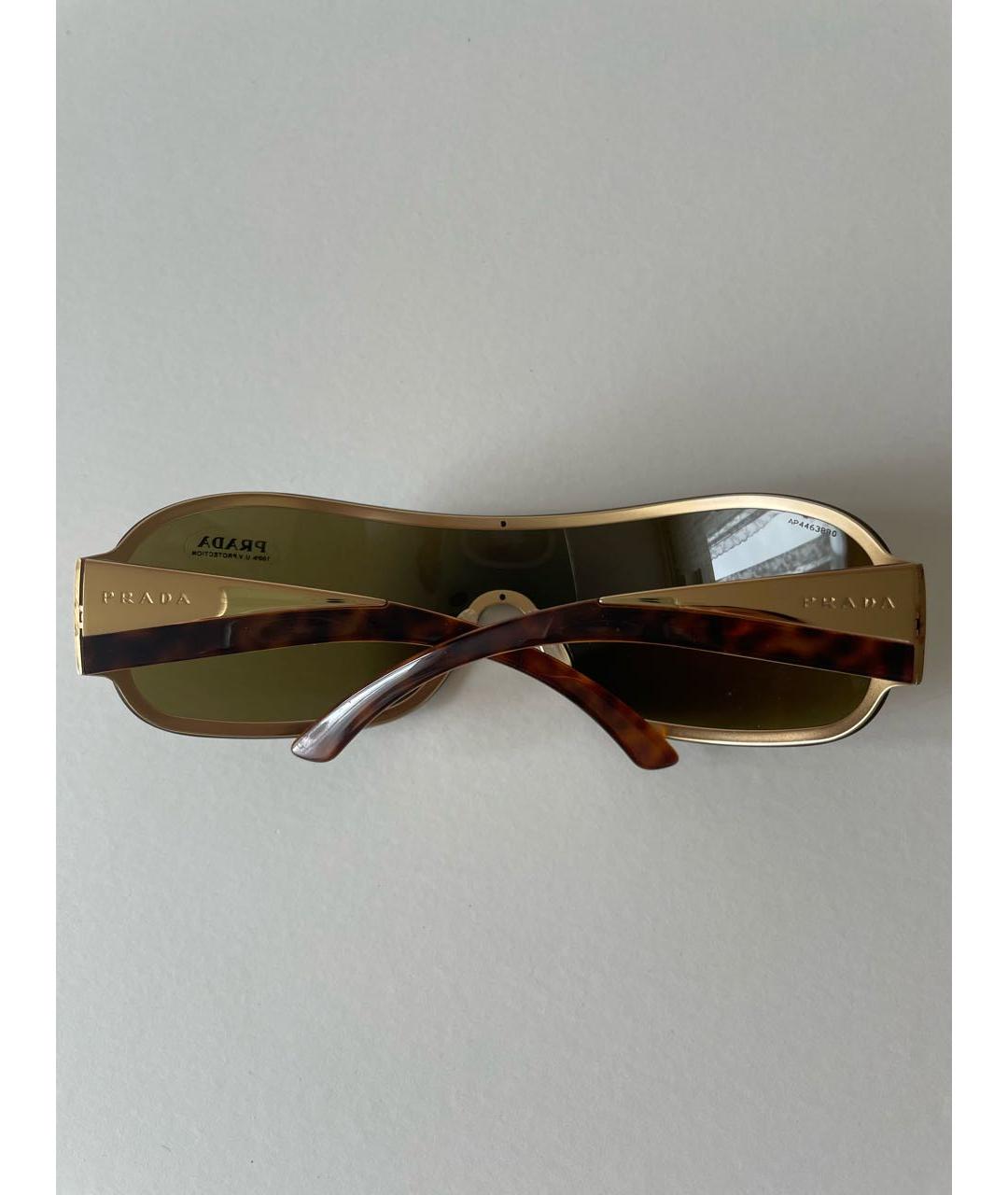 PRADA Коричневые пластиковые солнцезащитные очки, фото 5