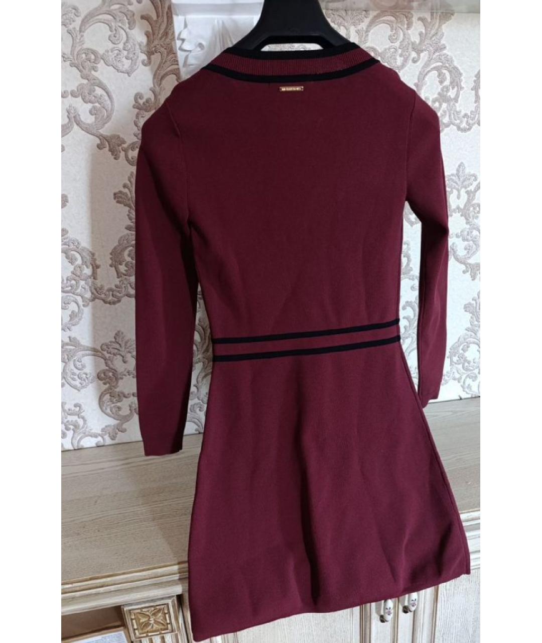 MICHAEL KORS Бордовое вискозное повседневное платье, фото 2