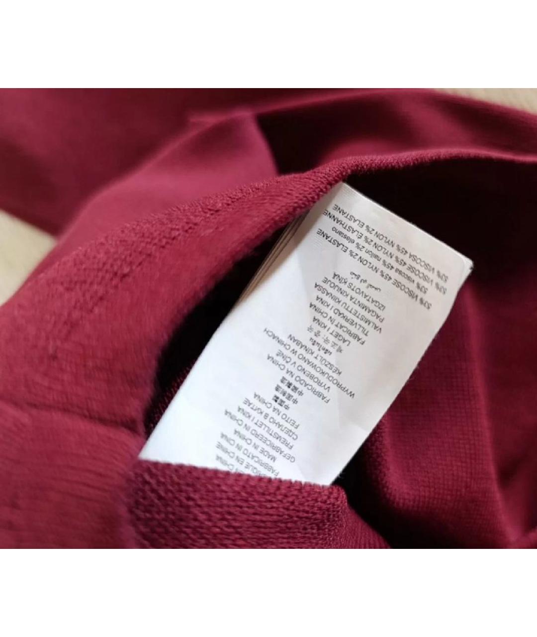 MICHAEL KORS Бордовое вискозное повседневное платье, фото 4