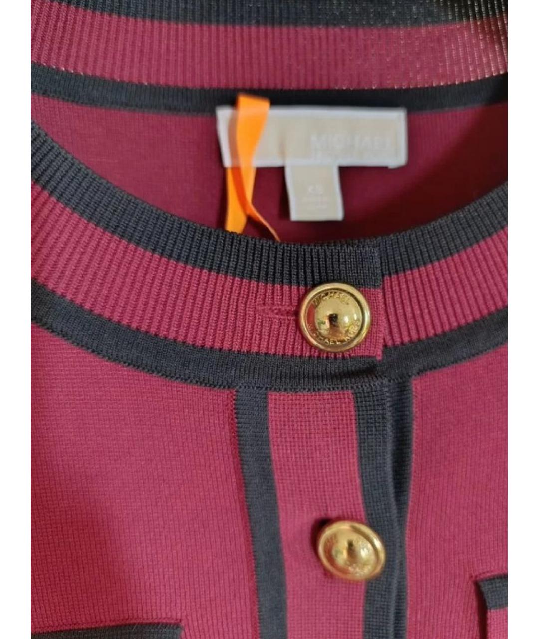 MICHAEL KORS Бордовое вискозное повседневное платье, фото 3