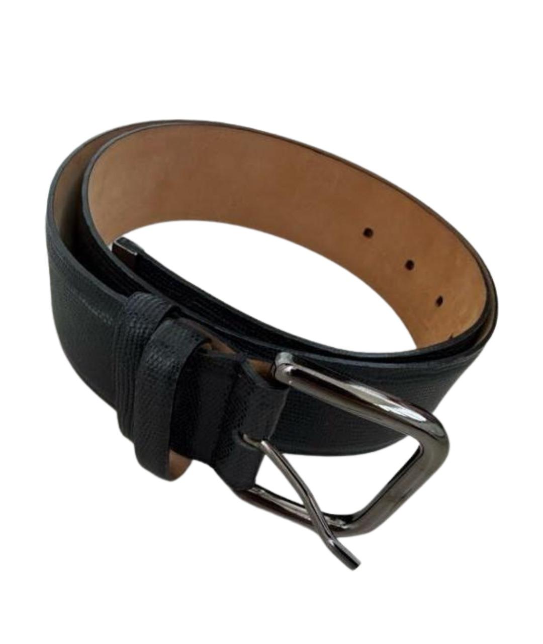 MAX MARA Черный кожаный ремень, фото 1