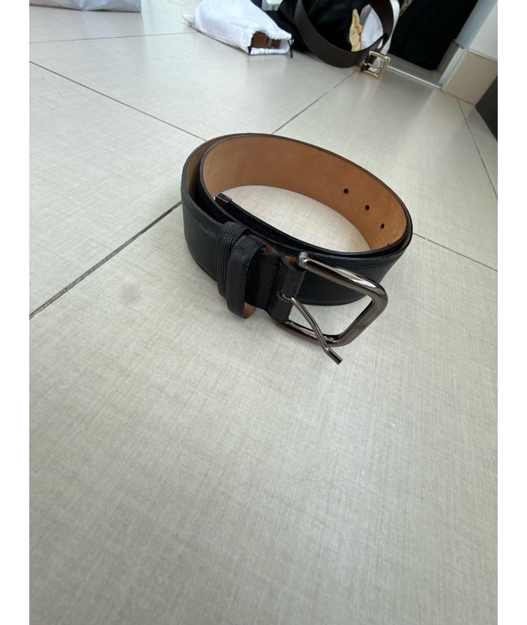 MAX MARA Черный кожаный ремень, фото 6