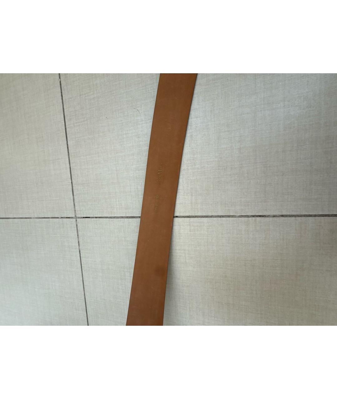 MAX MARA Черный кожаный ремень, фото 3