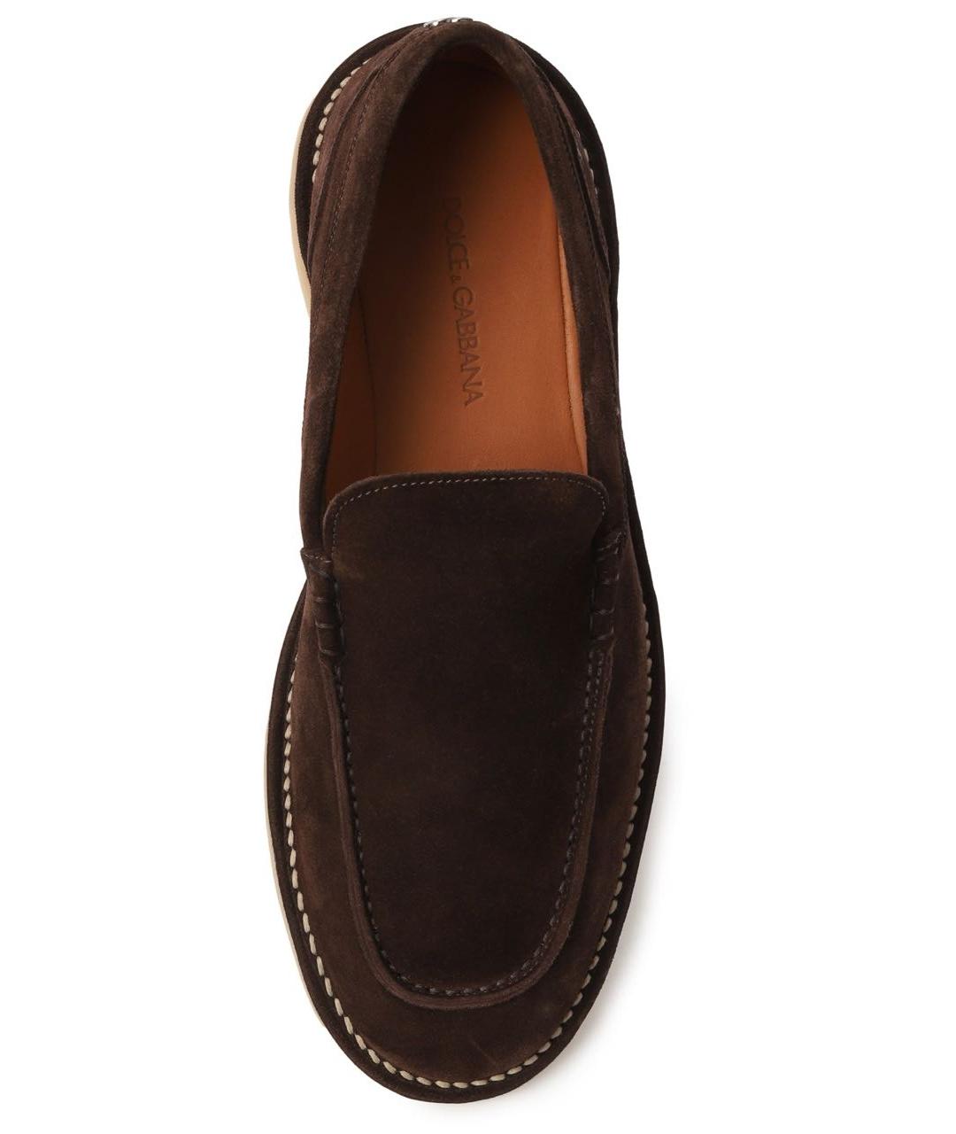 DOLCE&GABBANA Коричневые замшевые лоферы, фото 3