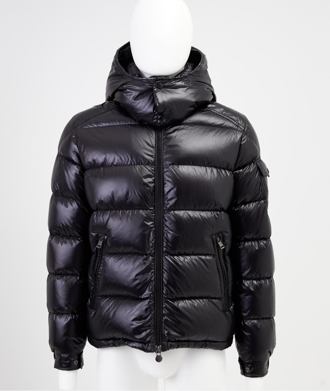 MONCLER Черный полиамидовый пуховик, фото 4