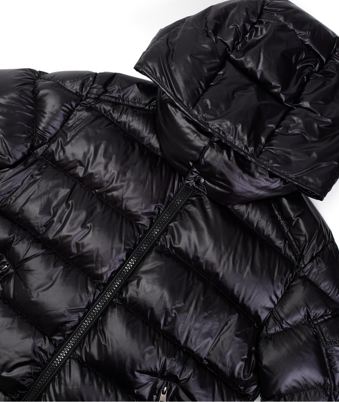 MONCLER Черный полиамидовый пуховик, фото 3