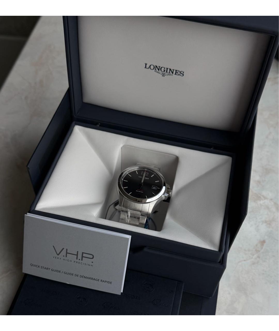 LONGINES Серебряные стальные часы, фото 4