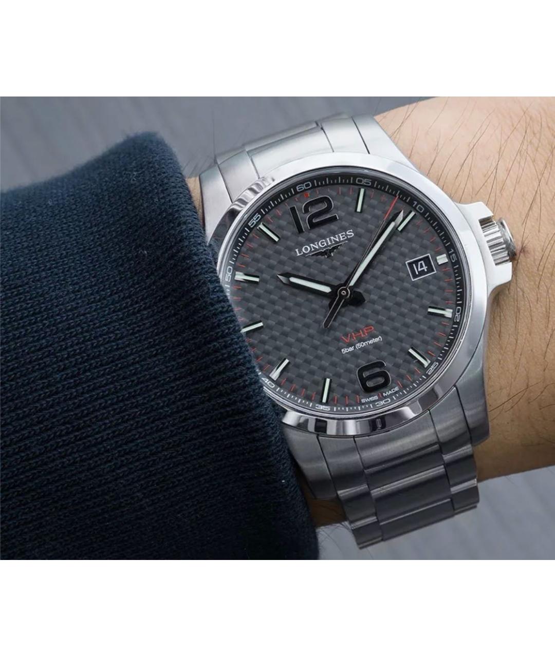 LONGINES Серебряные стальные часы, фото 6