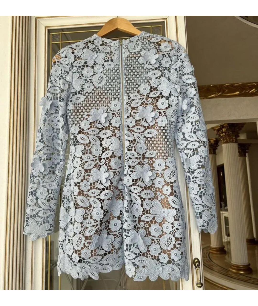 SELF-PORTRAIT Голубое полиэстеровое вечернее платье, фото 4