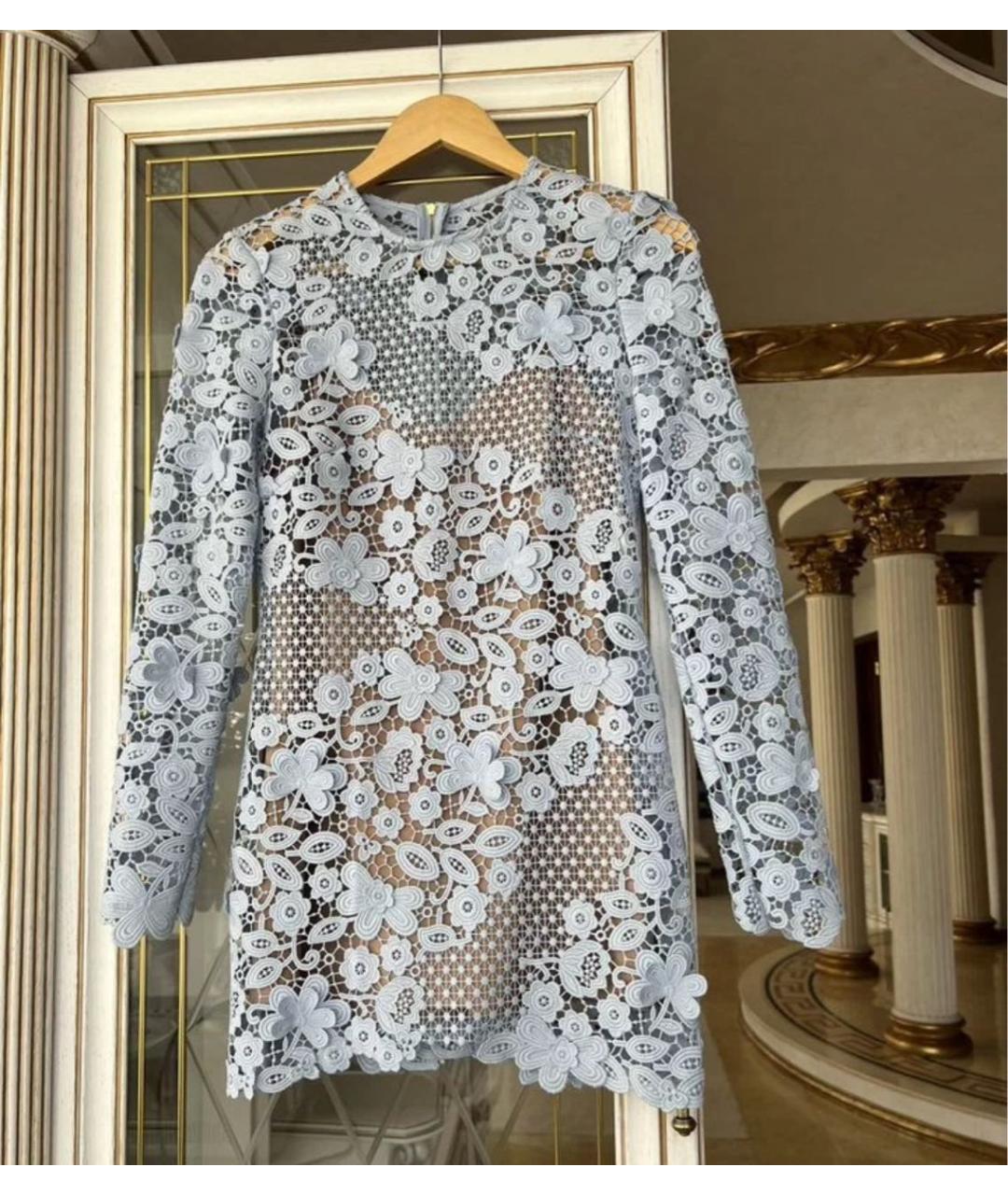 SELF-PORTRAIT Голубое полиэстеровое вечернее платье, фото 2