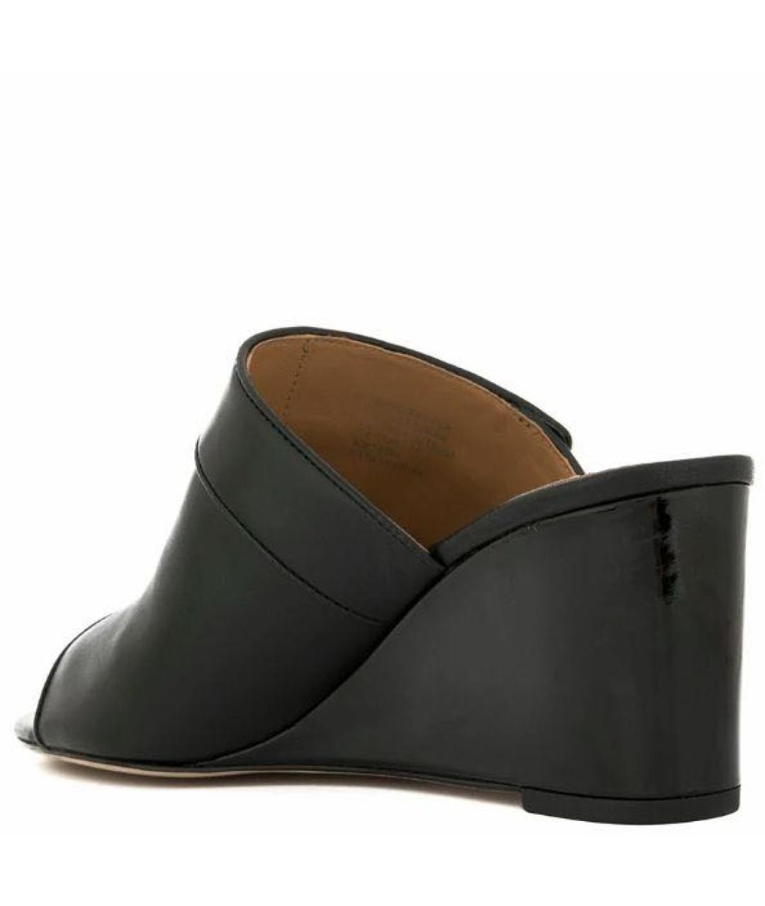 TORY BURCH Черные кожаные сабо, фото 4