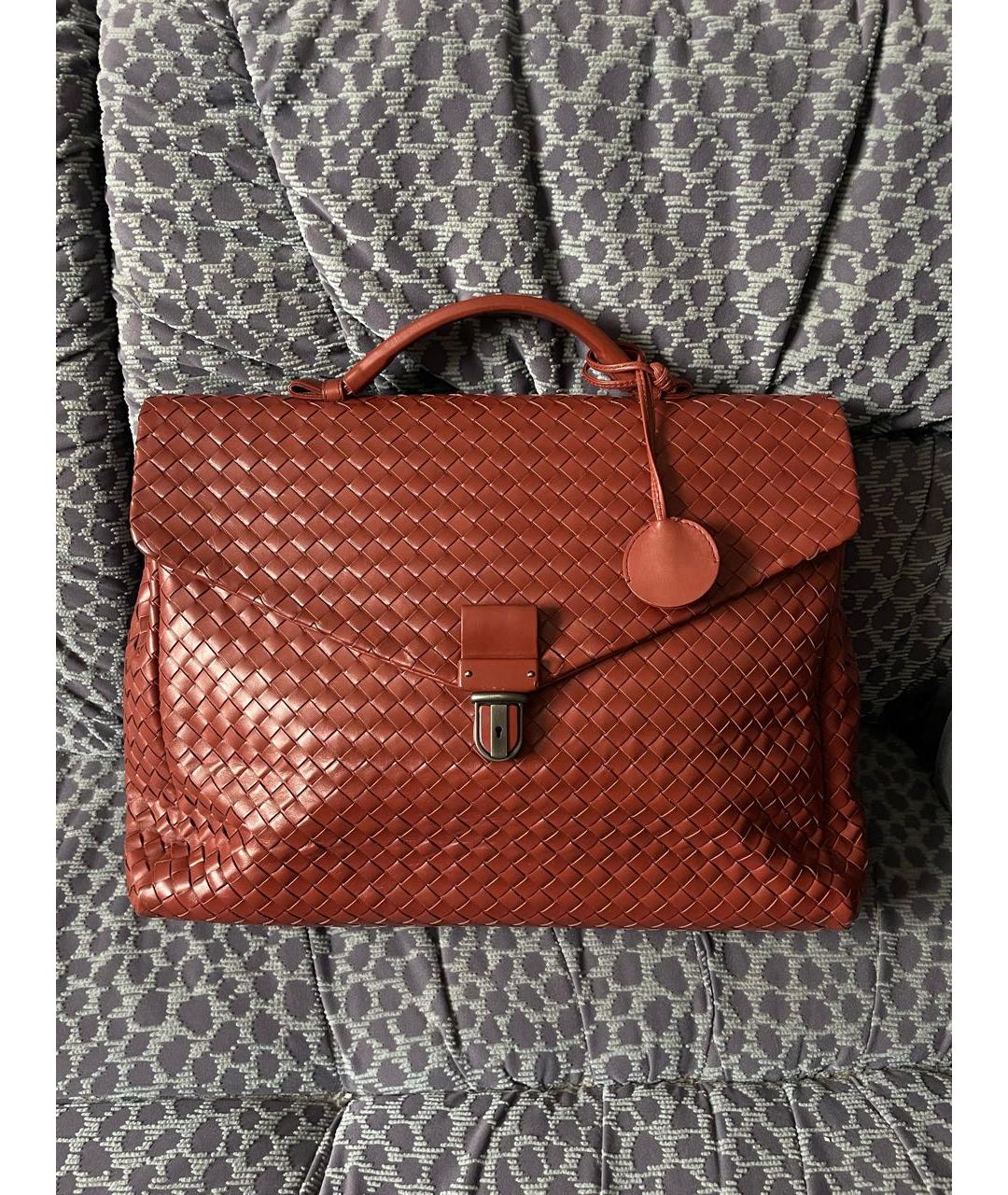 BOTTEGA VENETA Кожаный портфель, фото 5