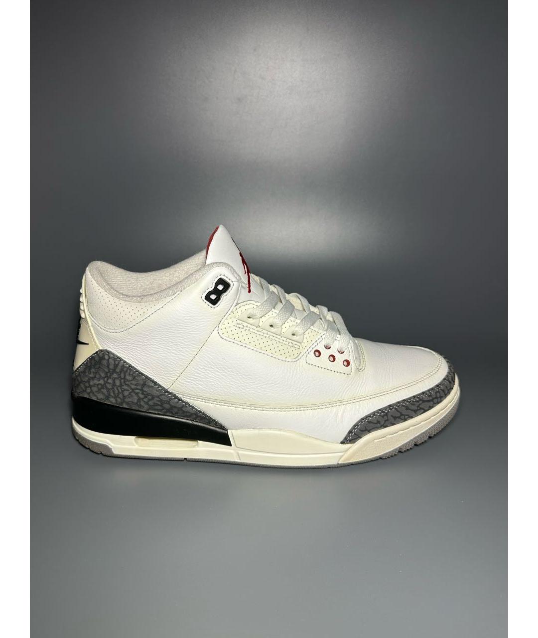 JORDAN Белые кожаные высокие кроссовки / кеды, фото 9