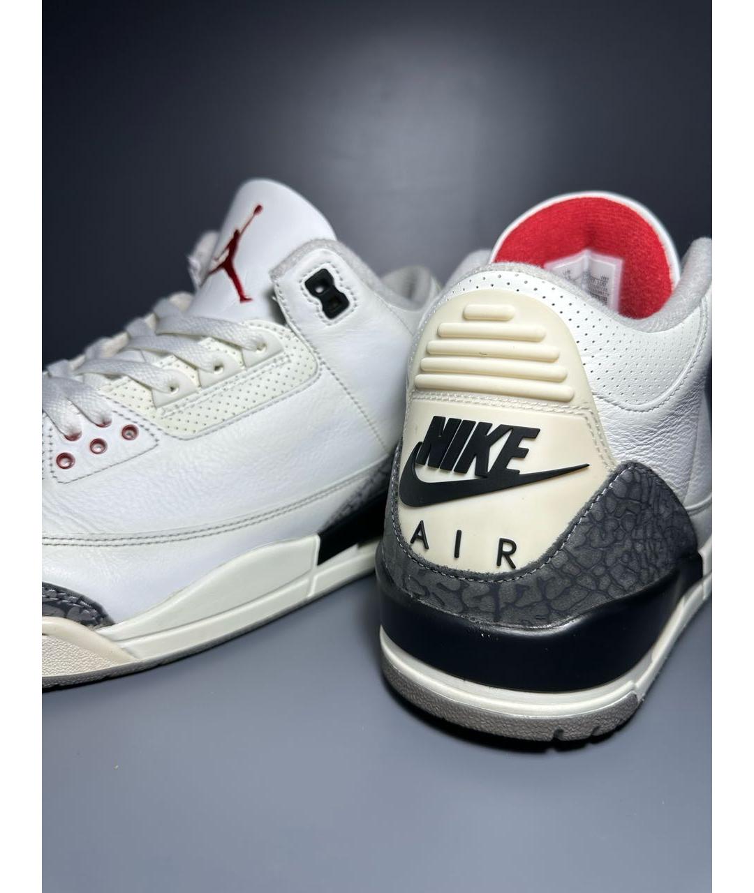JORDAN Белые кожаные высокие кроссовки / кеды, фото 6