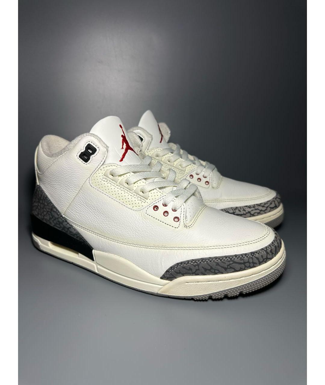 JORDAN Белые кожаные высокие кроссовки / кеды, фото 5
