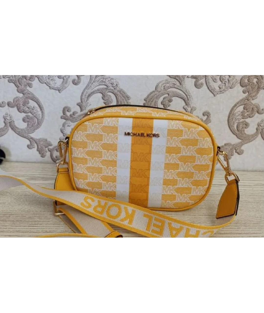 MICHAEL KORS Желтая сумка через плечо, фото 5