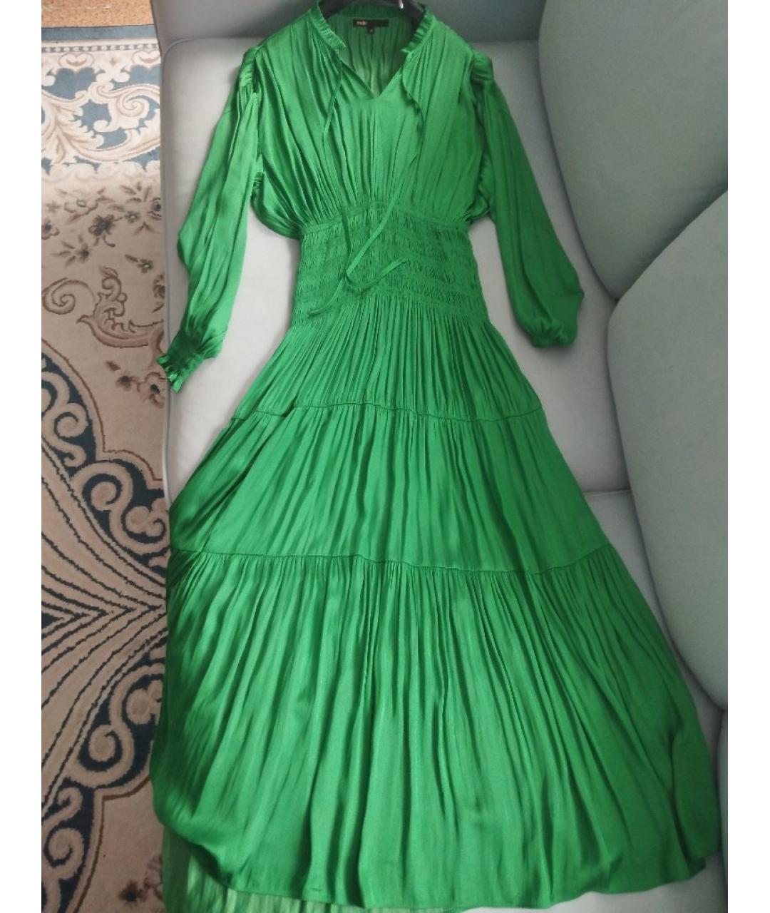 MAJE Зеленые полиэстеровое повседневное платье, фото 5