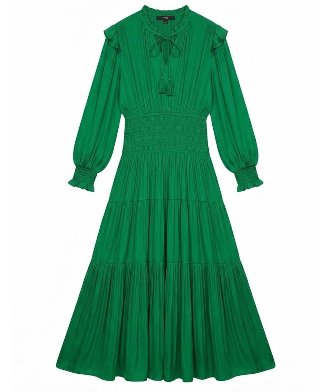 MAJE Зеленые полиэстеровое повседневное платье, фото 1
