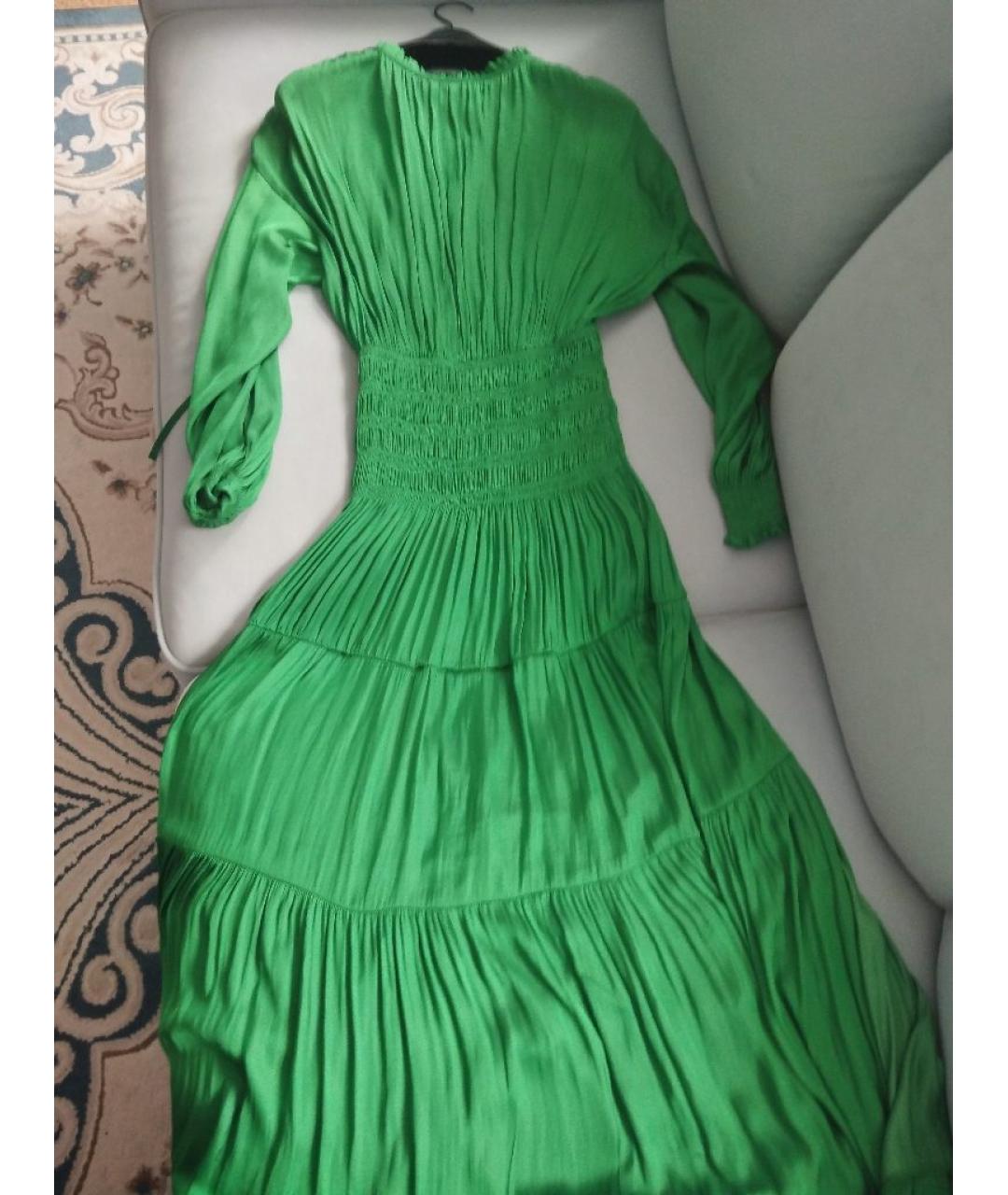 MAJE Зеленые полиэстеровое повседневное платье, фото 2
