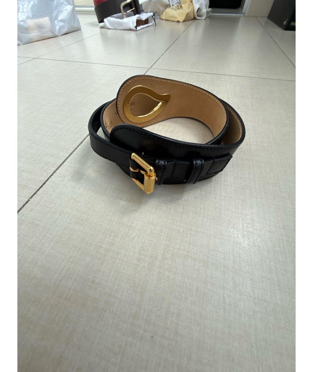 ETRO Черный кожаный ремень, фото 4