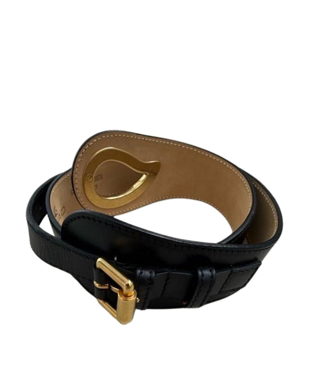 ETRO Черный кожаный ремень, фото 1