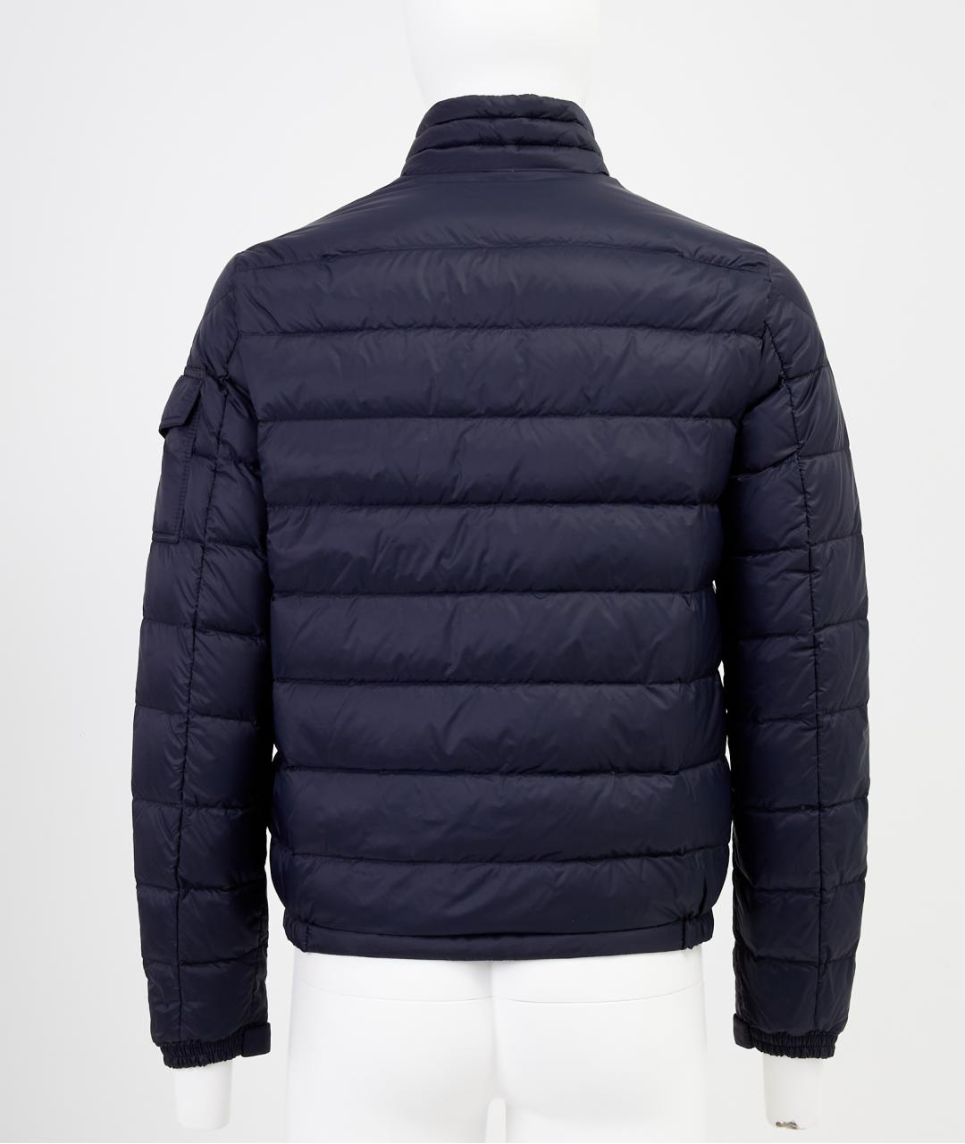 MONCLER Темно-синяя полиамидовая куртка, фото 4