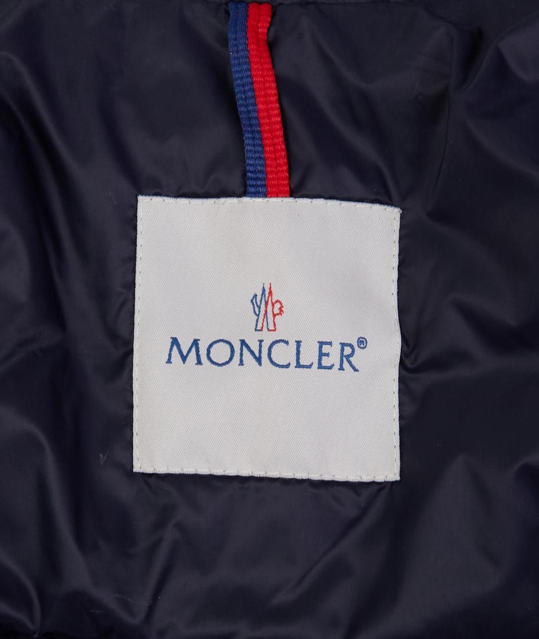 MONCLER Темно-синяя полиамидовая куртка, фото 6