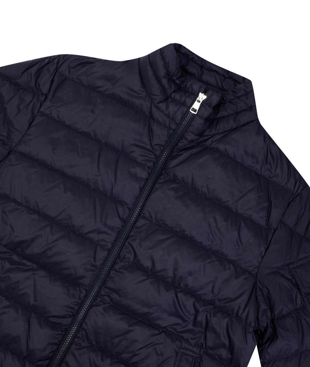 MONCLER Темно-синяя полиамидовая куртка, фото 7