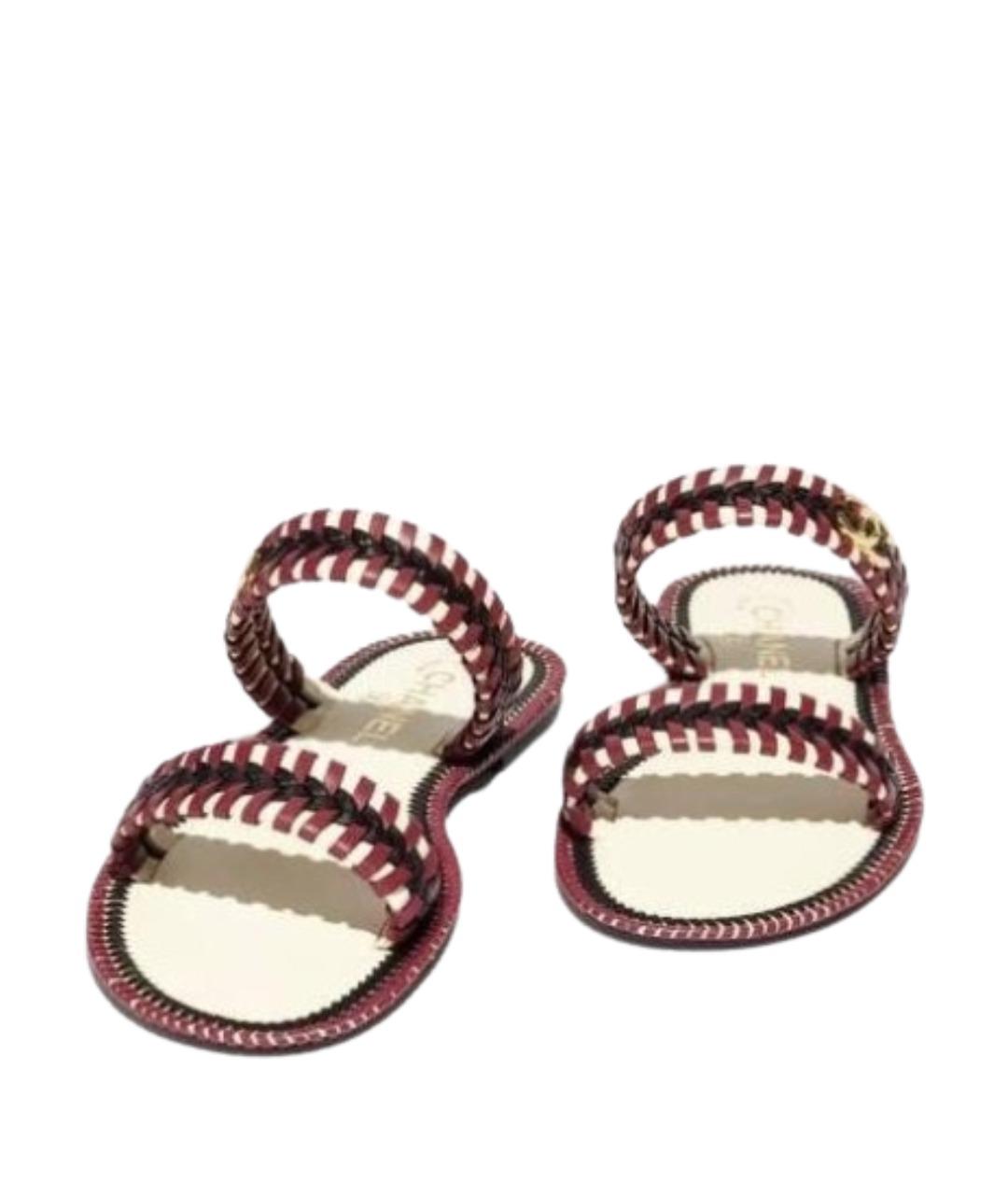 CHANEL Мульти кожаные шлепанцы, фото 3