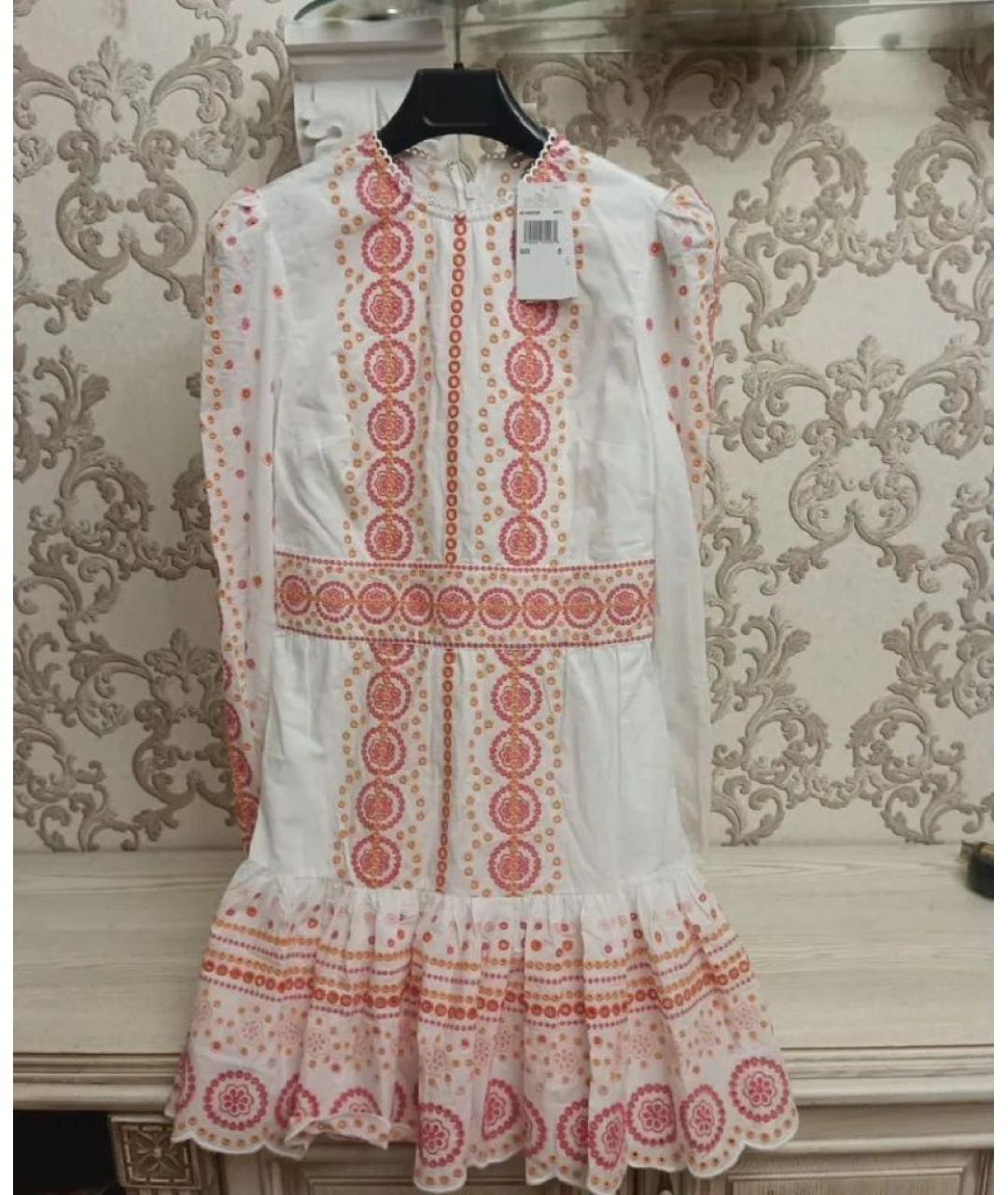 MICHAEL KORS Белое хлопковое повседневное платье, фото 6